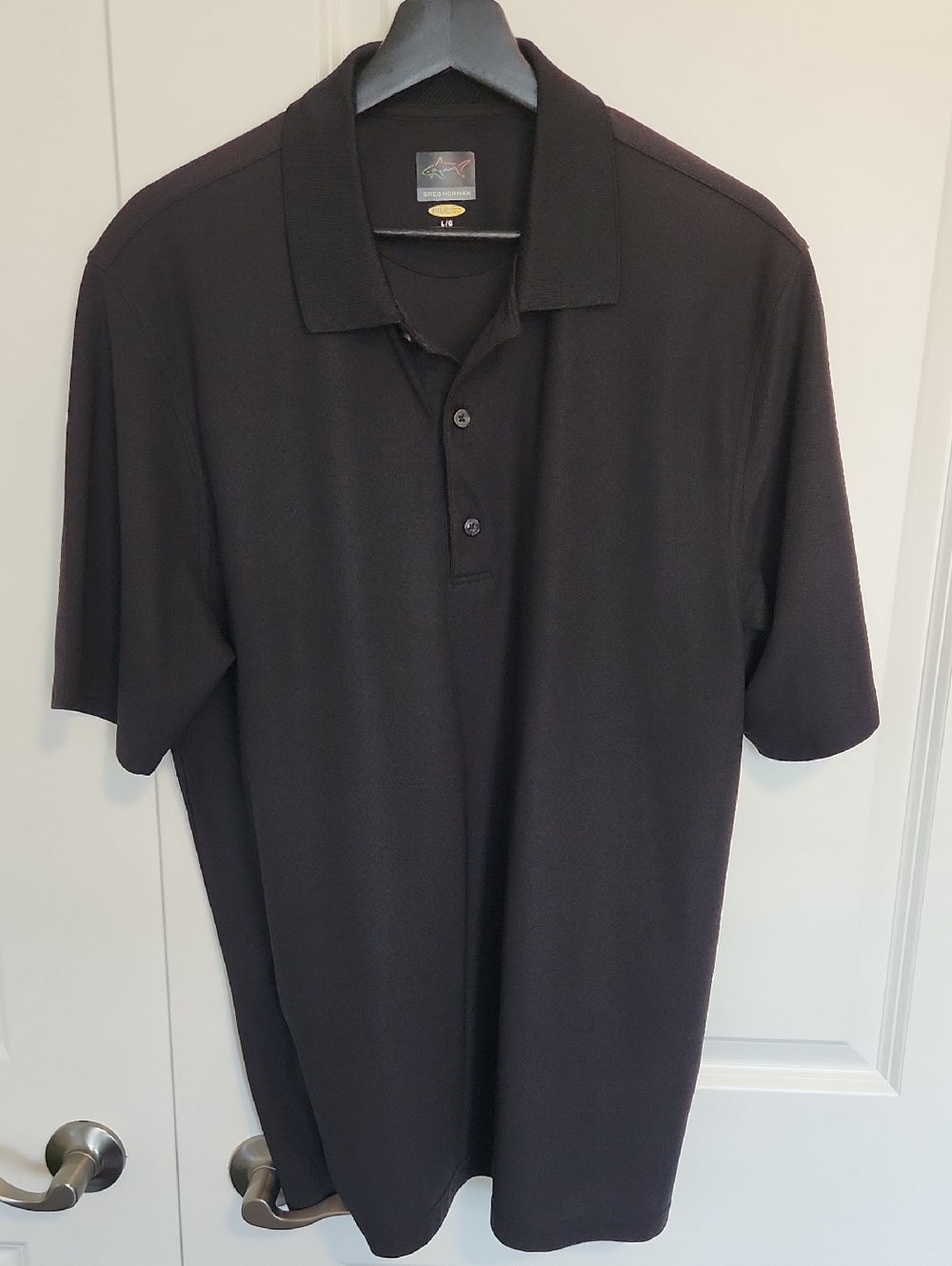 Greg Norman Collection Black Short-Sleeve Polo